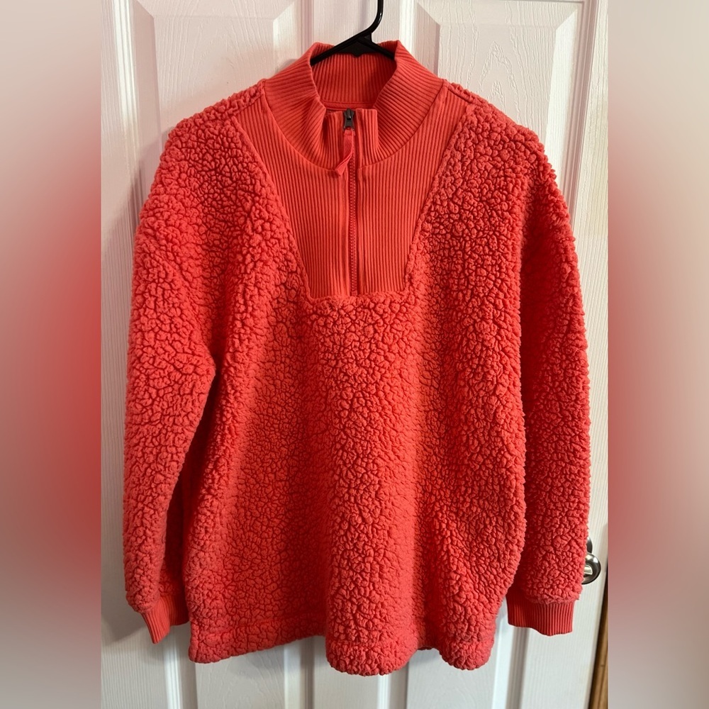 Maurice’s Coral Sherpa hoodie with pockets size L